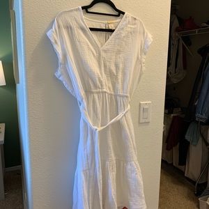 Magaschoni White Gauze Dress